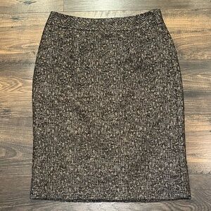 Coldwater Creek Textured Multicolor Brown Knee length Skirt